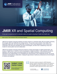 JMIR XR and Spatial Computing 2025 flyer image
