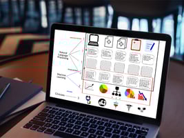 Computer screen showing charts Computer screen showing charts